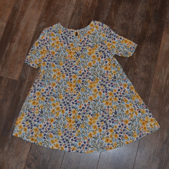 Old Navy - Yellow and Blue Flower Design Dress - Picture 6 of 7